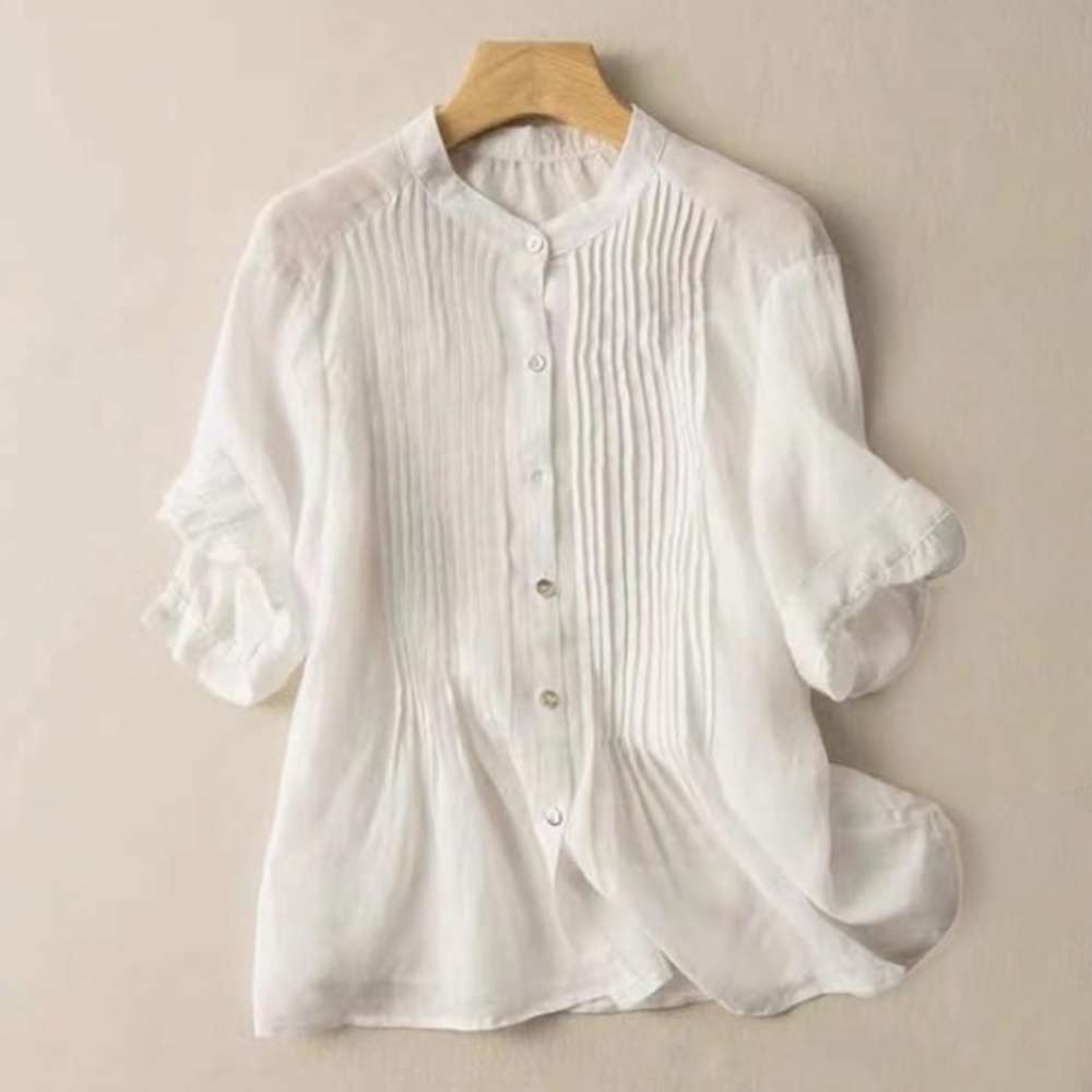 EUC Mango Light Pink Button Down Top